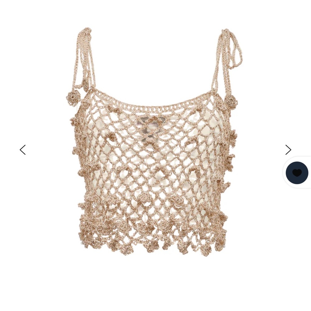 Andreeva Metallic Handmade Crochet Top